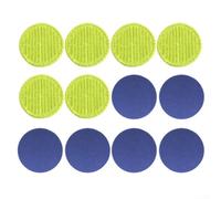 Lot de 12 chiffons de nettoyage à bord rond de 16 cm pour balai électrique, lavables et super absorbants