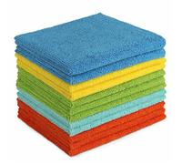 Lot de 12 Chiffons de Nettoyage en Microfibre, Torchons Lavette Microfibre Ménage Plus Doux, Plus Absorbants, 30 x 30cm