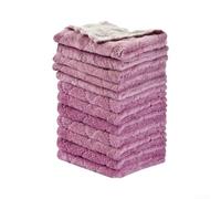Lot de 12 chiffons de nettoyage en velours corail doux anti-rayures | Non pelucheux, séchage rapide, lot de 12, velours corail doux, lavable en machine, durable