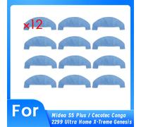 Lot de 12 chiffons de nettoyage pour aspirateur robot Midea S5 Plus/Cecotec Conga 2299
