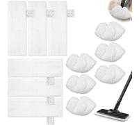 Lot de 12 chiffons de rechange en microfibre compatibles avec nettoyeur vapeur Kärcher EasyFix SC1, SC2, SC3, SC4, SC5, accessoires de nettoyeur vapeur Kärcher (6 buses de sol + 6 buses manuelles)