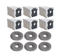 Lot de 12 chiffons et sacs à poussière pour aspirateur Dreame X50s Pro Master, pour aspirateur robot Matrix10 Ultra