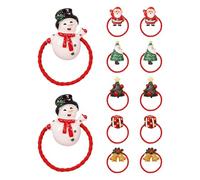 Lot de 12 chouchous à cheveux de Noël pour filles - Lot de 12 chouchous pour cheveux de Père Noël - Pour ajouter plus de plaisir à votre look de Noël