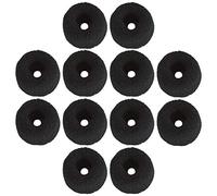 Lot de 12 chouchous en coton doux extensible et épais en tissu éponge doux sans couture - Accessoires pour cheveux pour femmes et filles (noir)