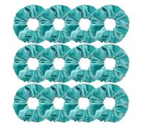 Lot de 12 chouchous en velours for femmes et filles, élastiques à cheveux, blancs, noirs, bleus, verts, violets, rouges roses(Blue1)