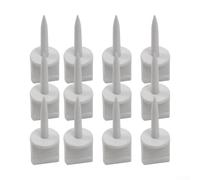 Lot de 12 cibles pour visages en papier - Clous en nylon réutilisables pour fixer des balles de foin en mousse 5,4 cm (blanc)