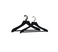 Vivezen - Lot de 12 cintres 44.5 cm pour Manteau Adulte Premium avec Crochet pivotant à 360° - Noir
