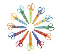 Lot de 12 Ciseaux Cranteurs 16 cm coupe assorties