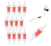 Lot de 12 clapets anti-retour pour aquarium, en plastique, pour tuyau d'air de 4 mm (tuyau d'avion 3/16"), valve de sécurité contre le retour d'eau en cas de panne de courant pour appareils de pêche