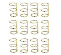 Lot De 12 Classeurs À 3 Anneaux En Acier Inoxydable Doré, Étanches Et Antirouille, 4 X 2,5 Cm, Diamètre Intérieur 2 Cm