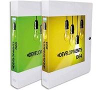Lot de 12 Classeurs personnalisable 3 faces 4 anneaux Ø20mm POLYVISION en polypro 8/10. Dos 3cm, format A4+ G