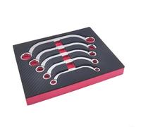 Lot de 12 clés métriques demi-lune conçues pour une utilisation où les clés standard ne peuvent pas s'adapter à une configuration d'extrémité de boîte de 8 mm à 22 mm