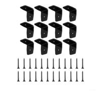 Lot de 12 clips de chevalet de pergola avec vis pour fixation sûre des chevrons dans les structures extérieures en bois, y compris les tonnelles (3,8 x 5 cm)