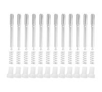 Lot de 12 clips de fixation d'écran en acier à ressort en ABS et loquets à piston à fixation rapide pour fenêtre de sécurité en acier
