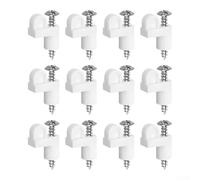 Lot de 12 clips de support de fenêtre décalés de 1,9 cm pour une forte résistance au vent et une utilisation durable sur plusieurs (blanc)