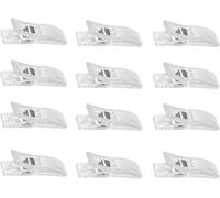 Lot de 12 clips en plastique transparent pour stores sans perçage, stores plissés temporaires sans fil