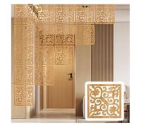 Lot de 12 cloisons de séparation à suspendre en bois sculpté à faire soi-même, design naturel, décoration d'intérieur élégante, motif creux unique pour espaces modernes