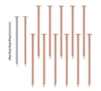 Lot de 12 clous d'élimination des souches de cuivre de 7,6 cm pour tueur de racines d'arbre - Lot de 12 clous en cuivre + acier inoxydable + cobalt