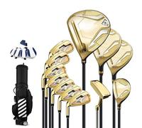 Lot de 12 clubs de golf pour homme gauche avec sac, putter 5-SW, angle réglable de 8,5 ° à 12,5 °, rebond élevé, contrôle facile de la balle