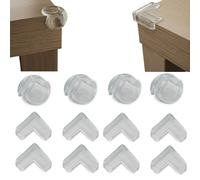 Lot de 12 coins de table transparent TU