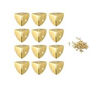 Lot de 12 coins en fer antique pour bureau et boîte à bijoux, protège et décore (bronze)