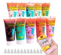 Lot de 12 Colle à L'argile Crème, Kit de Colles Crèmes Fouettée, Portable Décoration en Argile Douce, Colle à L'argile Couleur Crème pour Travaux Manuels, Fabrication de de Coques de téléphone DIY
