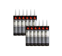 Lot de 12 colles mastic multi-usages SIKA Sikaflex 221 - Gris acier - 300ml