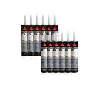 Lot de 12 colles mastic multi-usages SIKA Sikaflex 221 - Noir - 300ml