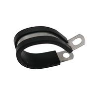 Lot de 12 colliers de serrage de 2,2 cm en acier inoxydable isolé en caoutchouc - Collier de serrage pour câble, collier de serrage, collier de serrage et collier de serrage