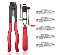 Lot de 12 colliers de serrage Nizirioo pour colliers de serrage : ensemble de colliers de serrage, 2 pinces de serrage pour collets d'essieu avec 10 colliers de serrage d'essieu, pince à collier