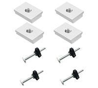 Lot de 12 colliers de serrage pour rail en T et menuiserie pour bricolage, vis en T et manipulation plastique M8, écrou coulissant rail en T M8