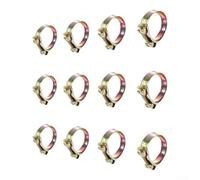 Lot de 12 colliers de serrage réglables en T en acier inoxydable 304 | Quatre tailles incluses - Installation rapide pour tuyauterie turbo ou liquide de refroidissement