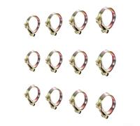 Lot de 12 colliers de serrage réglables en T en acier inoxydable 304 | Quatre tailles incluses - Installation rapide pour tuyauterie turbo ou liquide de refroidissement