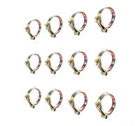 Lot de 12 colliers de serrage réglables en T en acier inoxydable 304 | Quatre tailles incluses - Installation rapide pour tuyauterie turbo ou liquide de refroidissement