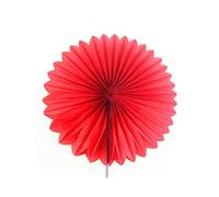 Lot de 12 Compartiments en Papier Décoration Suspendue Guirlande de Fleurs Éventail en Papier Décoration à Suspendre pour Mariage,Anniversaire,thé,fête Décoration 15 cm Rouge