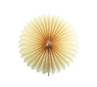 Lot de 12 Compartiments en Papier Décoration Suspendue Guirlande de Fleurs Éventail en Papier Décoration à Suspendre pour Mariage,Anniversaire,thé,fête Décoration de Table Salle 20 cm Beige