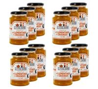 Lot de 12 Confitures Oranges de Corse et Clémentine 315g - Les P’tites Tartines - Grand format économique aux agrumes