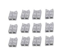 Lot de 12 connecteurs d'angle LED avec vis de fixation pour lampes - Bornes de connexion - Bandes LED - Boucle à 2 broches