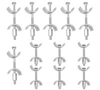 Lot de 12 connecteurs de plan de travail en bois massif galvanisés 65/100 mm - Raccords de plaques de table - Raccords de meubles en bois massif pour plaque de cuisine