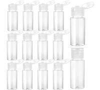 Lot de 12 conteneurs de voyage pour échantillons de maquillage - Anti-fuite - 14,7 ml - Avec couvercles - Flacons vides en plastique - Mini bouteilles de voyage pour articles de toilette liquides de
