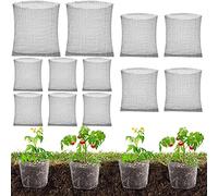 Lot de 12 corbeilles à plantes de protection contre les campagnols, 1/3/5 gallon, sac en maille métallique en acier inoxydable, fleurs, légumes (12 pièces)