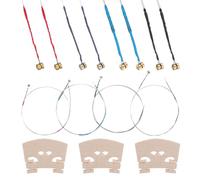 Lot de 12 cordes de violon universelles (G-D-A-E) avec 3 chevalet pour violon 4/4 avec noyau en acier dominant cordes classiques en acier pour violons 4/4 3/4 1/2 1/4