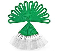 Lot de 12 cordons avec porte-carte d'identité, cordons tour de cou durables arc-en-ciel avec supports transparents imperméables en vrac, vert