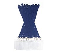 Lot de 12 cordons en polyester durable avec fermoir de sécurité et porte-cartes transparents imperméables - Disponible en mélange arc-en-ciel et couleurs unies (bleu marine)