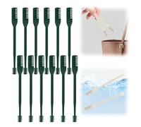 Lot de 12 coupe-poils nasaux, couteau manuel portable pour homme et femme, outil d'épilation nasale rotatif à 360°, cadeau essentiel pour Halloween, Noël (vert foncé)