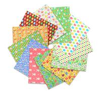 Lot de 12 coupons de tissu de Pâques en coton imprimé lapin poulet 40,6 x 50,8 cm pour couture, décoration de fête