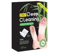 Lot de 12 coussinets nettoyants en profondeur pour les pieds, vinaigre de bambou et poudre de gingembre, feuilles adhésives pour un meilleur sommeil et soin des pieds