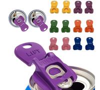 Lot de 12 couvercles complets faciles à ouvrir, barricade de boisson améliorée, ouvre-onglet 2 en 1 et protecteur de boisson, bouchon de protection coloré pour canettes de soda, bière, coca contre les
