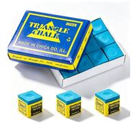 Lot de 12 Craies de Billard Bleues Premium, Craie Anti-dérapante pour Queue de Billard, Snooker et Billard Piscine, Craie Résistante qui pas, Accessoire de Jeu pour Joueurs Amateurs et Professionnels