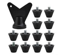 Lot de 12 crampons antidérapants pour chaussures de football avec clé pour chaussures de rugby et chaussures de randonnée offrant un soutien stable compatible avec les bottes à filetage de 5 mm (13 mm